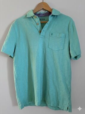 Men's Mint Green IZOD Polo Shirt with Chest Pocket